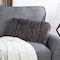 Hastings Home 12x20 Faux Fur Lumbar Pillow, Gray 437717LBP - alternate 1